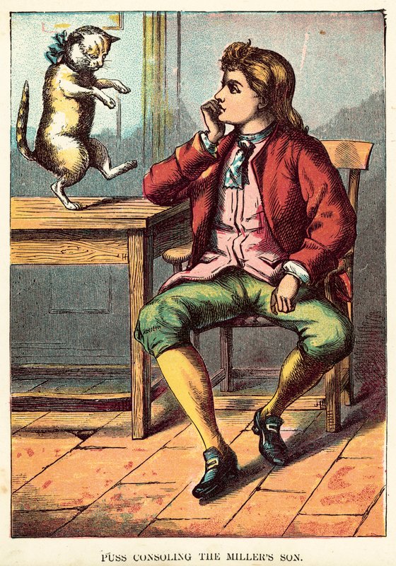 Gatto consola il figlio del mugnaio da English School