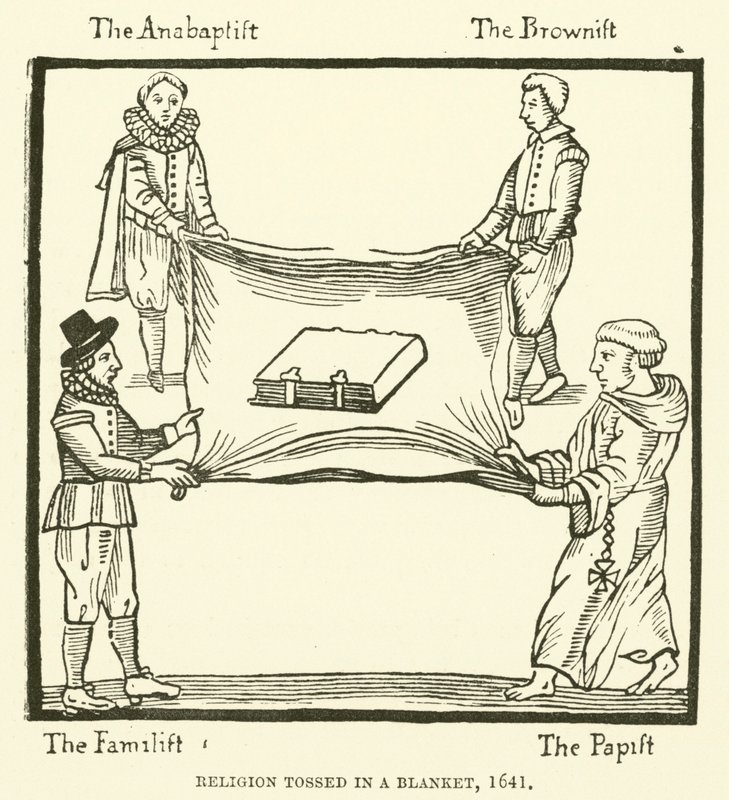 Religione lanciata in una coperta, 1641 da English School