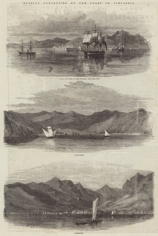 Fortezze russe sulla costa della Circassia da English School