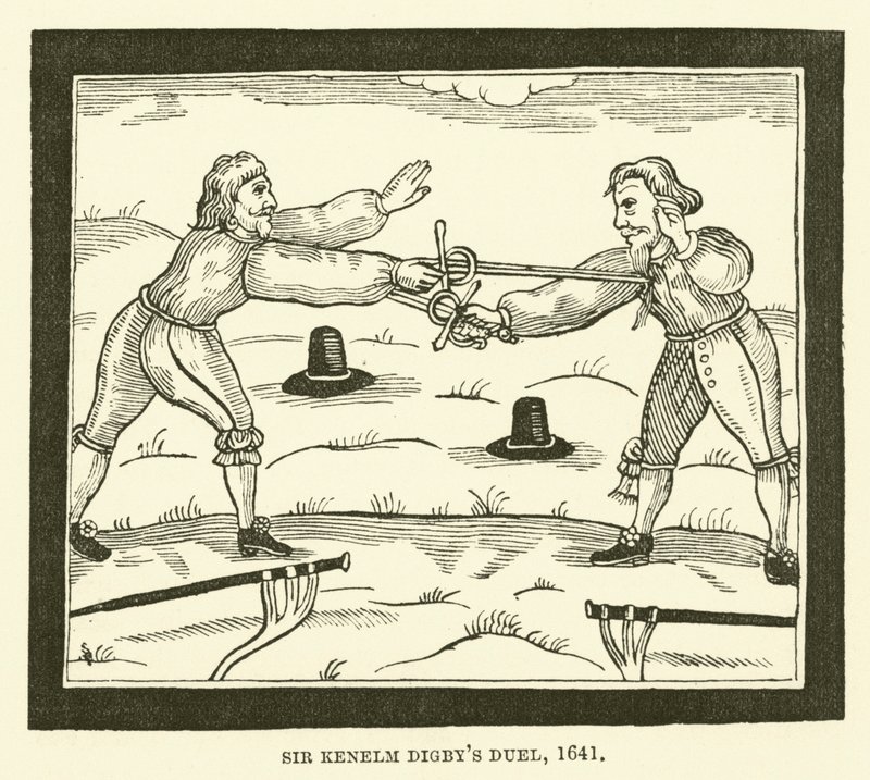 Il duello di Sir Kenelm Digby, 1641 da English School