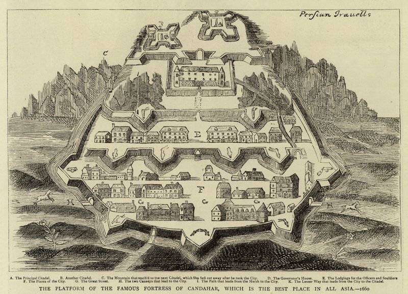 La piattaforma della famosa fortezza di Candahar, che è il miglior luogo di tutta l