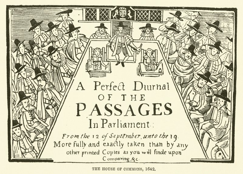La Camera dei Comuni, 1642 da English School