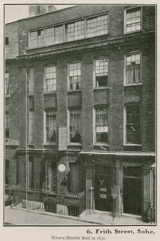 6 Frith Street, Soho, dove Haziltt morì nel 1830 da English Photographer