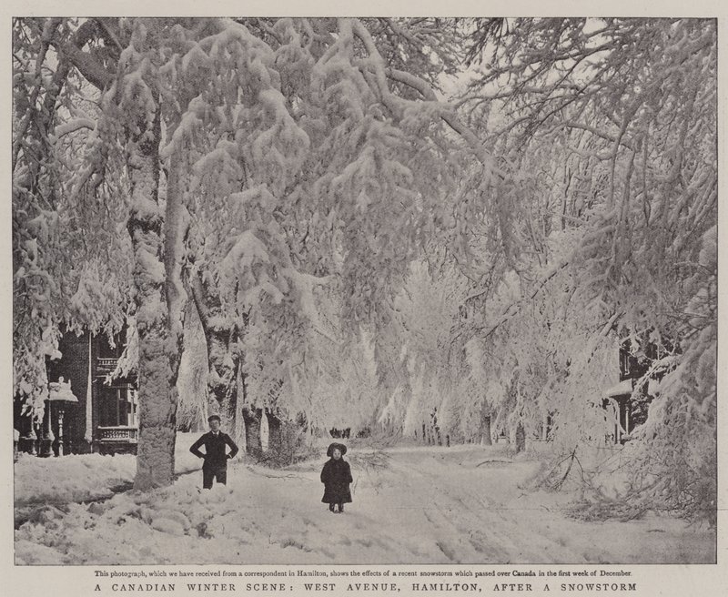 Scena invernale canadese, West Avenue, Hamilton, dopo una tempesta di neve da English Photographer