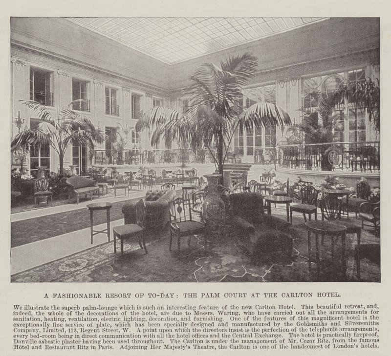 Una Località alla Moda di Oggi, la Palm Court al Carlton Hotel da English Photographer