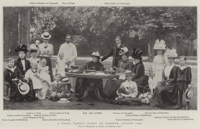 Una festa di famiglia reale a Osborne, agosto 1898 da English Photographer
