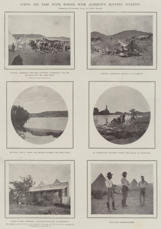 Attraverso il Confine dello Stato Libero con la Fanteria Montata di Alderson da English Photographer