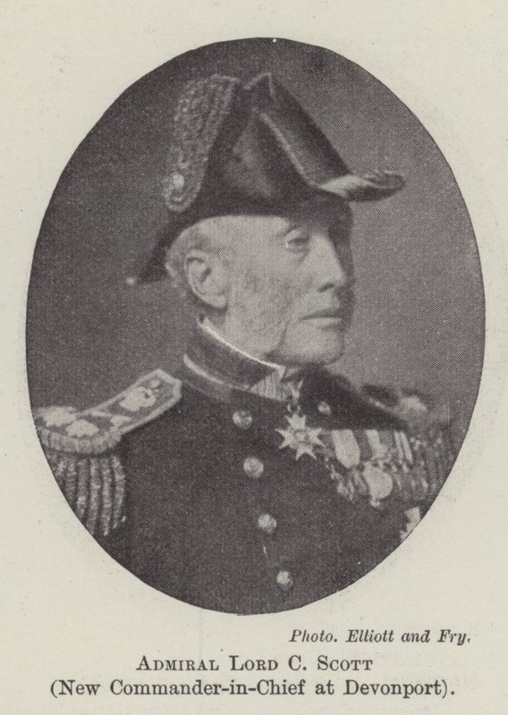 Ammiraglio Lord C Scott, Nuovo Comandante in Capo a Devonport da English Photographer