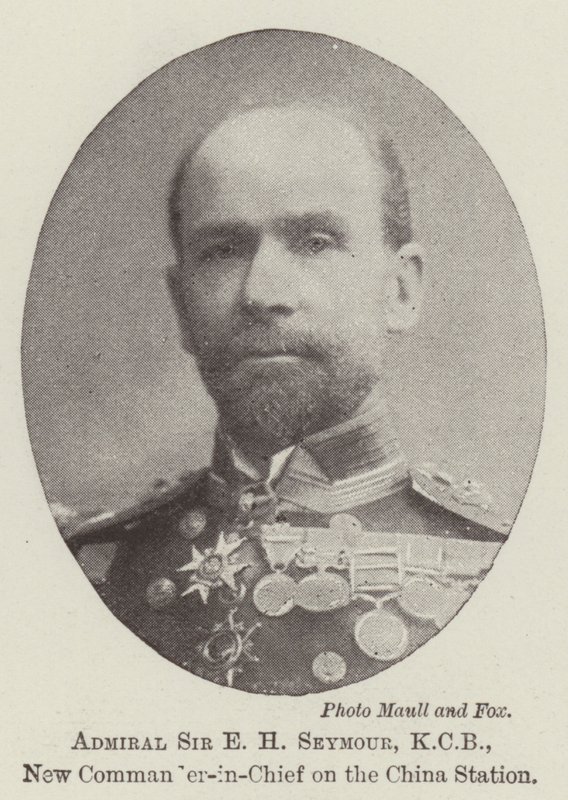 Ammiraglio Sir E H Seymour, KCB, Nuovo Comandante in Capo nella Stazione della Cina da English Photographer