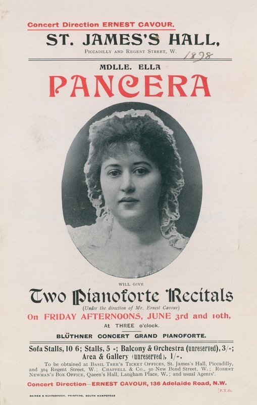 Pubblicità per un concerto di Ella Pancera da English Photographer