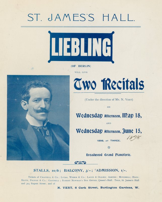 Pubblicità per un concerto di Liebling di Berlino da English Photographer