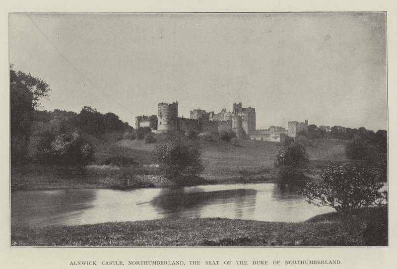 Castello di Alnwick, Northumberland, la Residenza del Duca di Northumberland da English Photographer