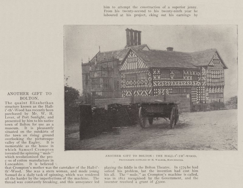Un altro dono a Bolton, la Hall-i-th-Wood da English Photographer