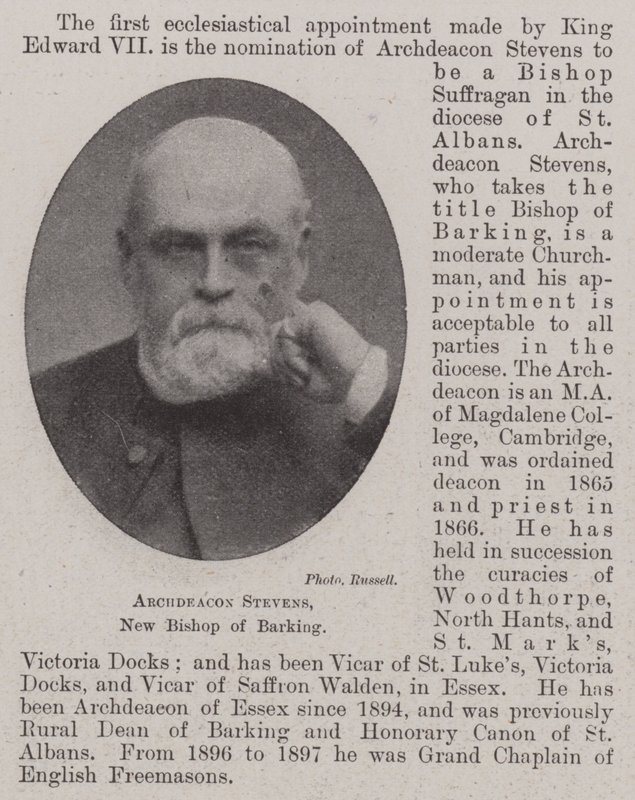 Arcidiacono Stevens, nuovo Vescovo di Barking da English Photographer