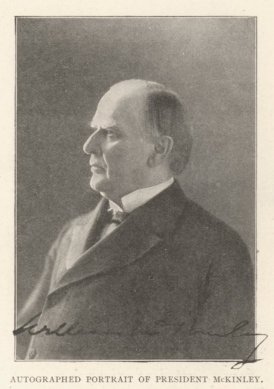 Ritratto autografato del presidente McKinley da English Photographer