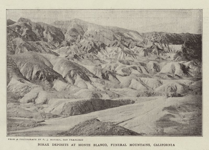 Depositi di Borace a Monte Blanco, Funeral Mountains, California da English Photographer