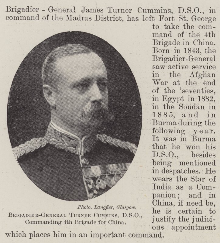 Brigadiere Generale Turner Cummins, DSO, comandante della 4ª Brigata per la Cina da English Photographer