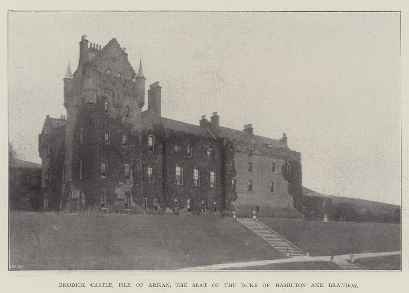 Castello di Brodick, Isola di Arran, la Residenza del Duca di Hamilton e Brandon da English Photographer