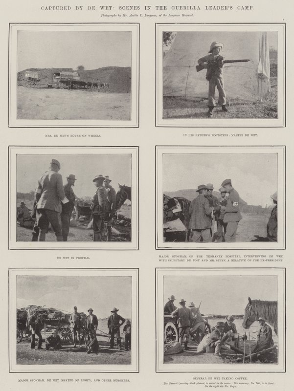 Catturato da De Wet, scene nel campo del leader guerrigliero da English Photographer