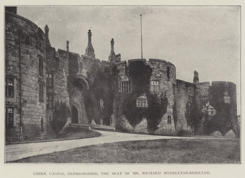Castello di Chirk, Denbighshire, la residenza di Mr Richard Myddleton-Biddulph da English Photographer