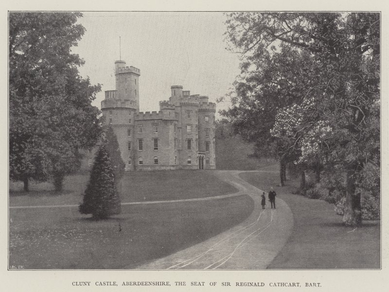 Castello di Cluny, Aberdeenshire, la Residenza di Sir Reginald Cathcart, Barone da English Photographer