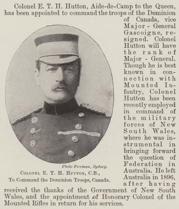 Il Colonnello E T H Hutton, CB, a comandare le Truppe del Dominio, Canada da English Photographer