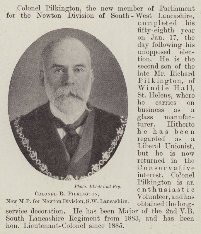Colonnello R Pilkington, Nuovo MP per la Divisione di Newton, SW Lancashire da English Photographer