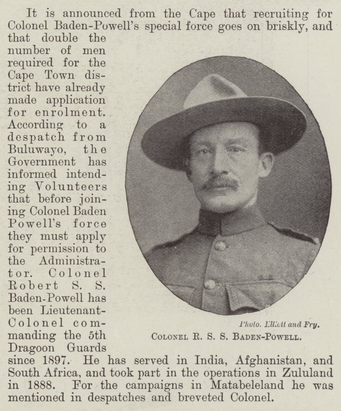 Colonnello R S S Baden-Powell da English Photographer