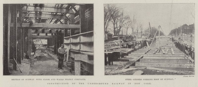 Costruzione della ferrovia sotterranea a New York da English Photographer