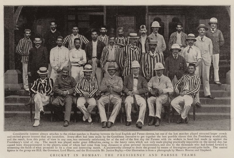 Cricket a Bombay, le squadre della Presidenza e dei Parsee da English Photographer