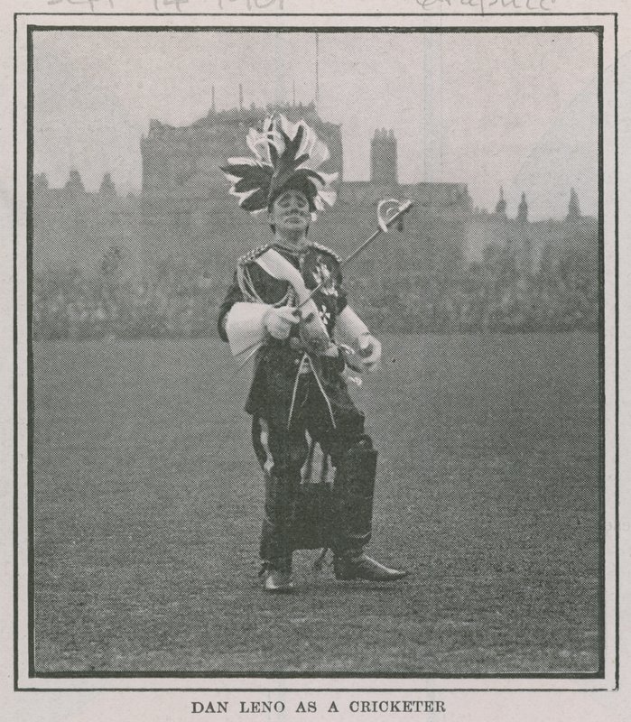 Dan Leno come giocatore di cricket da English Photographer