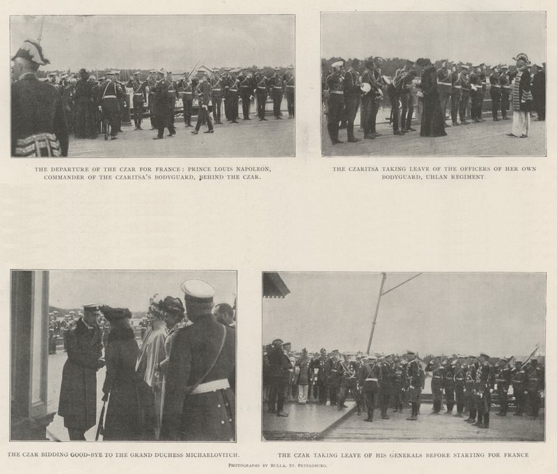 Partenza dello Zar e della Zarina per la Francia da English Photographer