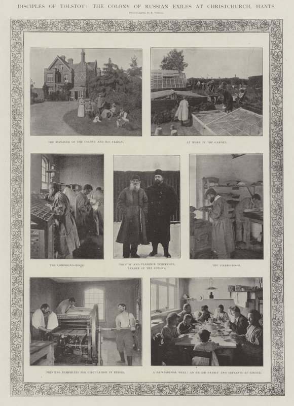 Discepoli di Tolstoj, la colonia di esiliati russi a Christchurch, Hants da English Photographer