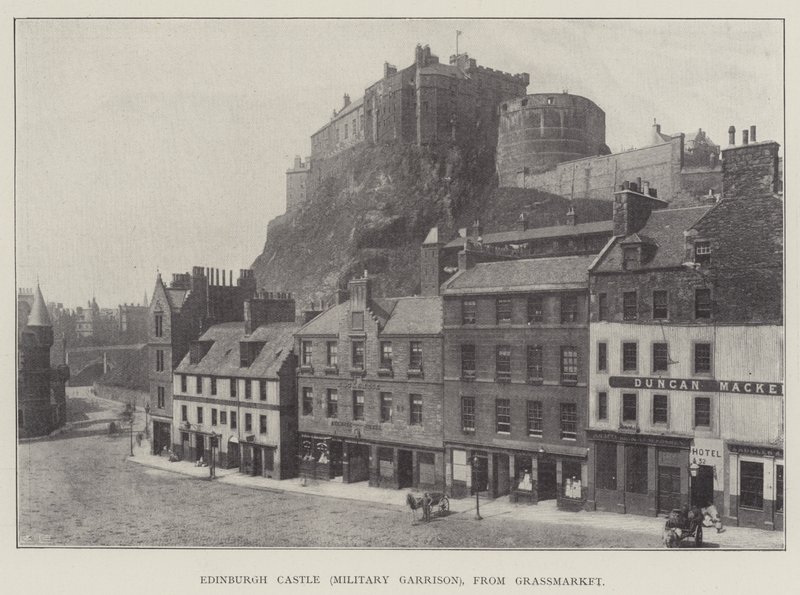 Castello di Edimburgo (Guarnigione Militare), da Grassmarket da English Photographer