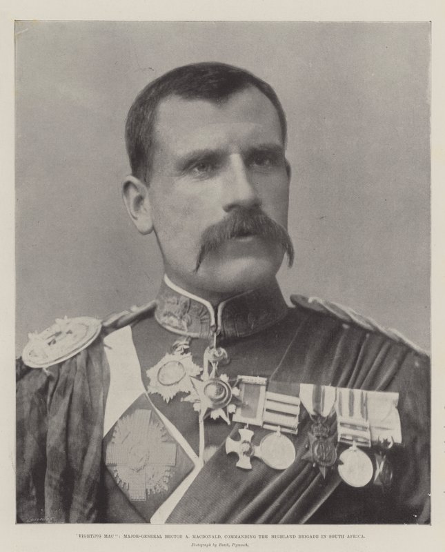 Fighting Mac, il maggiore generale Hector A Macdonald, comandante della Highland Brigade in Sudafrica da English Photographer