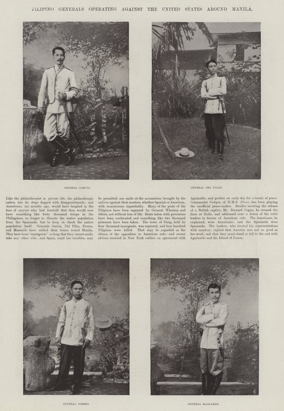 Generali filippini che operano contro gli Stati Uniti intorno a Manila da English Photographer