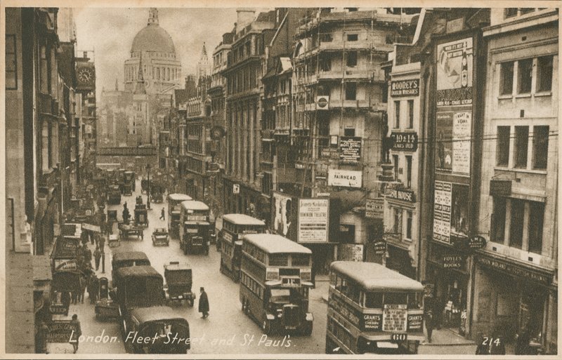 Fleet Street e la Cattedrale di San Paolo, Londra da English Photographer