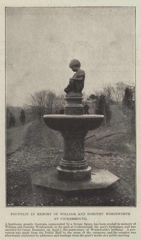 Fontana in Memoria di William e Dorothy Wordsworth a Cockermouth da English Photographer