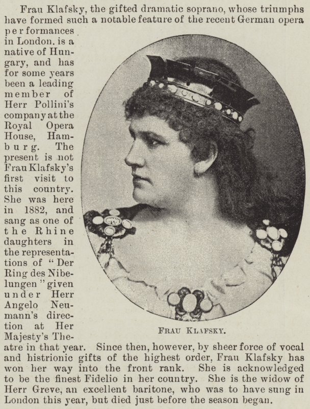 Frau Klafsky da English Photographer
