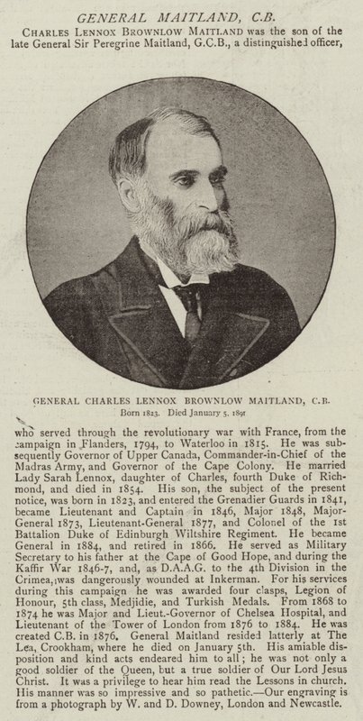 Generale Charles Lennox Brownlow Maitland, CB da English Photographer