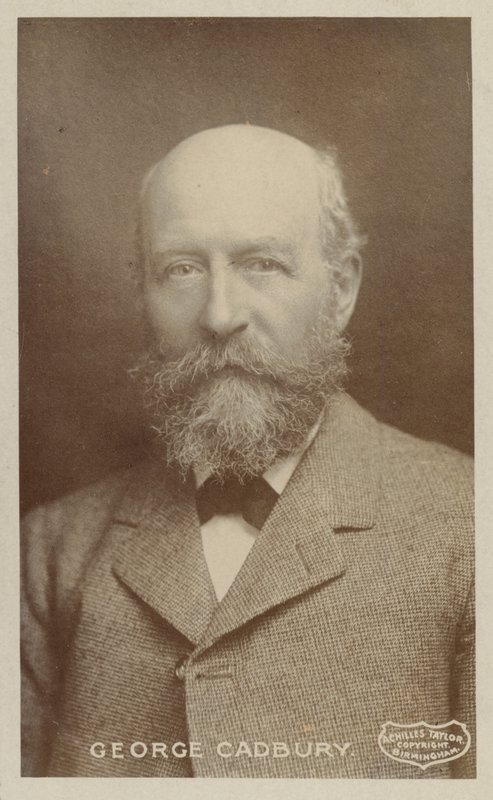 George Cadbury (1839-1922), produttore di cioccolato inglese e attivista sociale da English Photographer