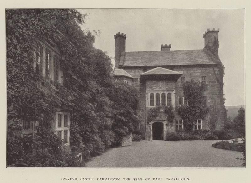 Castello di Gwydyr, Carnarvon, la Residenza del Conte Carrington da English Photographer