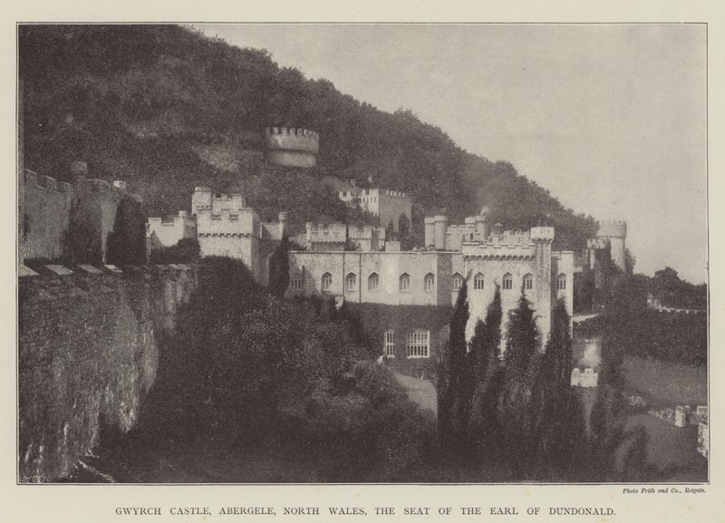 Castello di Gwyrch, Abergele, Galles del Nord, la Residenza del Conte di Dundonald da English Photographer