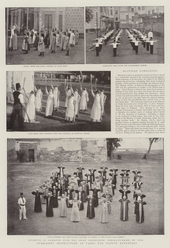 Istruzione ginnica al Cairo per gli egiziani nativi da English Photographer
