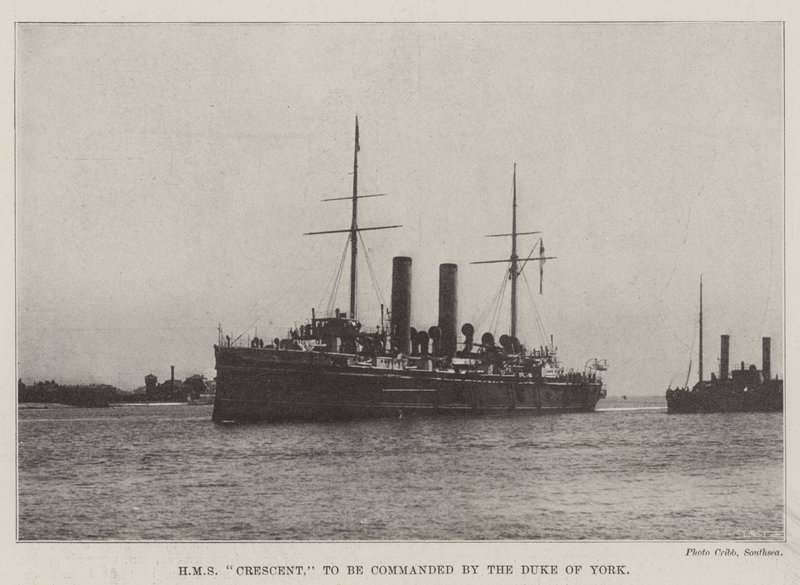 HMS Crescent, comandata dal Duca di York da English Photographer