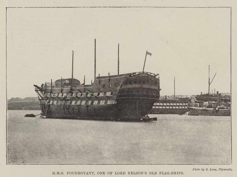 HMS Foudroyant, una delle vecchie navi ammiraglie di Lord Nelson da English Photographer