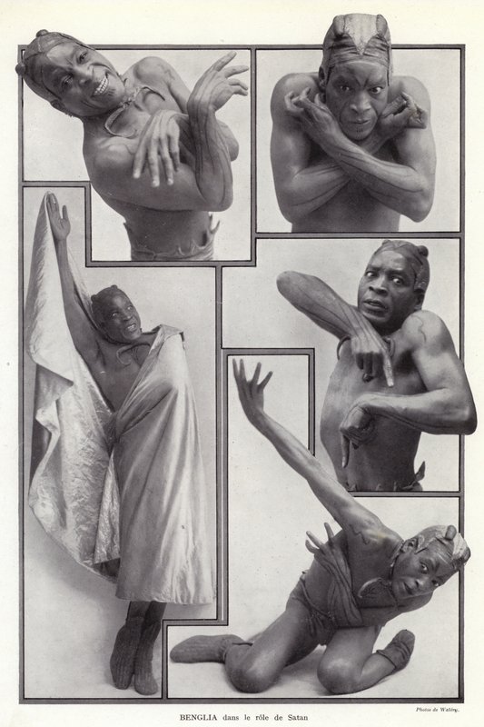 Habib Benglia, ballerino e attore francese nato in Algeria nel ruolo di Satana in Un Soir de Folie al Folies Bergere, Parigi da English Photographer