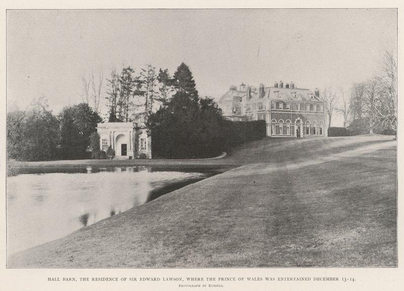 Hall Barn, la residenza di Sir Edward Lawson, dove il Principe di Galles è stato ospitato il 13-14 dicembre da English Photographer