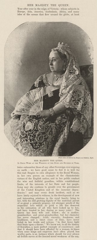 Sua Maestà la Regina, in Abito Indossato al Matrimonio del Duca e della Duchessa di York da English Photographer