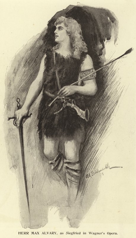 Herr Max Alvary, come Siegfried nell